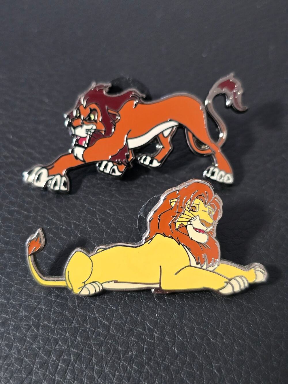 Disney Lion King Simba Scar Character Trading Pin Set Lot of 2